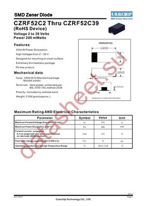 CZRF52C2V7 datasheet  